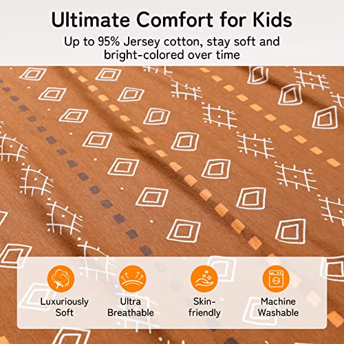 Besrey Changing Pad Cover, Baby Premium Diaper Changing, Ultra-Soft Stretchy Jersey Knit Cotton, Breathable Cradle Sung Sheet Set For Boys & Girls, 2 Pack, Fit 32"/34"X16"Pad(Boho Rainbow Birds) #TOP1