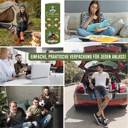 Crafties Chips, kalorienarme Kartoffelchips, fettfrei gebacken, gesunde Snacks zum Abnehmen, natürliche Zutaten - 6x 60g -BBQ