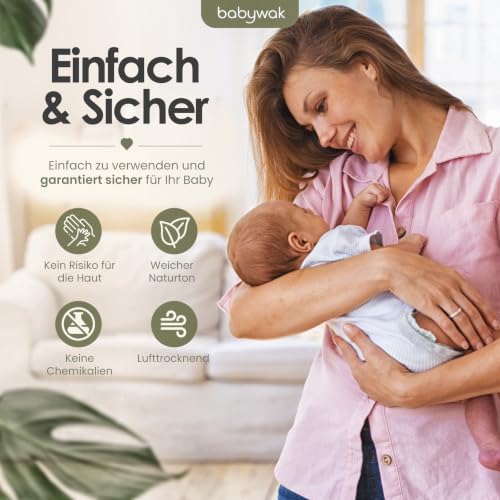 Babywak Baby Abdruckset Hand und Fuß aus Ton mit 3-in-1 Bilderrahmen – Ansicht 3