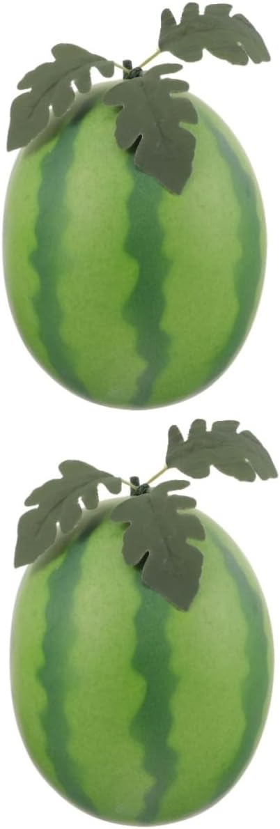 2pcs Simulated Watermelon Model Lifelike Fruit Decoration for Home Decor Photography Props Table Centerpieces Realistic Design for Unique Photo Opportunities and Fruit Plate