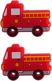 SECFOU 2 Peças Acessórios De Mordedor Mordedor Infantil Mordedor Molar Brinquedo Infantil Brinquedos Para Bebês Mordedor Em Forma De Motor De Incêndio Charme Mordedor De Silicone