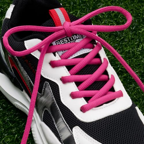 Image of 2 Pairs Oval Athletic Shoelaces 33 Colors 1 /4 inch Half Round Shoe Laces for Sneakers