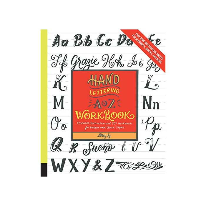 Buy Hand Lettering A to Z Workbook Essential Instruction and 80