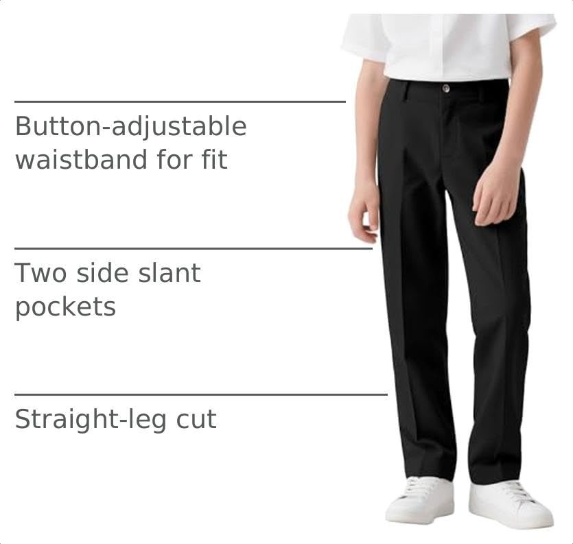 Image of Boys Dress Pants School Uniform Golf Pants for Boys Chino Pants