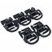 Yosoo 5 piezas de plástico táctica 360 Degree himry D-hebilla del anillo para cinchas Molle mosquetón de bloqueo mochila Negro negro