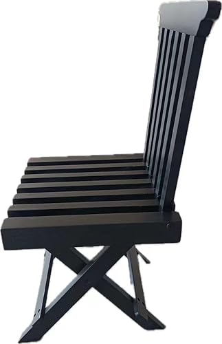 Miniatura 9 de Sillas plegables de madera para sillas de césped exteriores, juego de 2 reposapiés plegables, adecuadas para sala de estar y dormitorio, campamento
