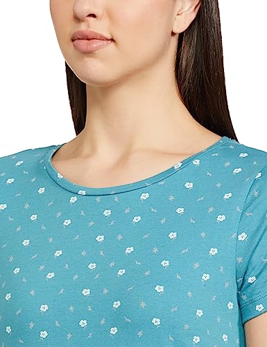 Image of Amazon Brand - Eden & Ivy Women's Cotton Knee Length Regular Fit Printed Nighty (Available in Plus Sizes)