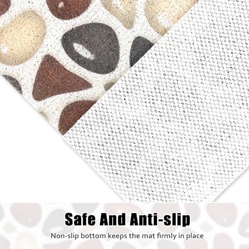 Image of Square Shower Mat Non Slip: 31x31 Inch Large Shower mats for Inside Shower with Drain Hole in Middle, Super Soft PVC Loofah Massage Shower Floor Mat, Anti Slip Shower Stall Mat, Quick Drying