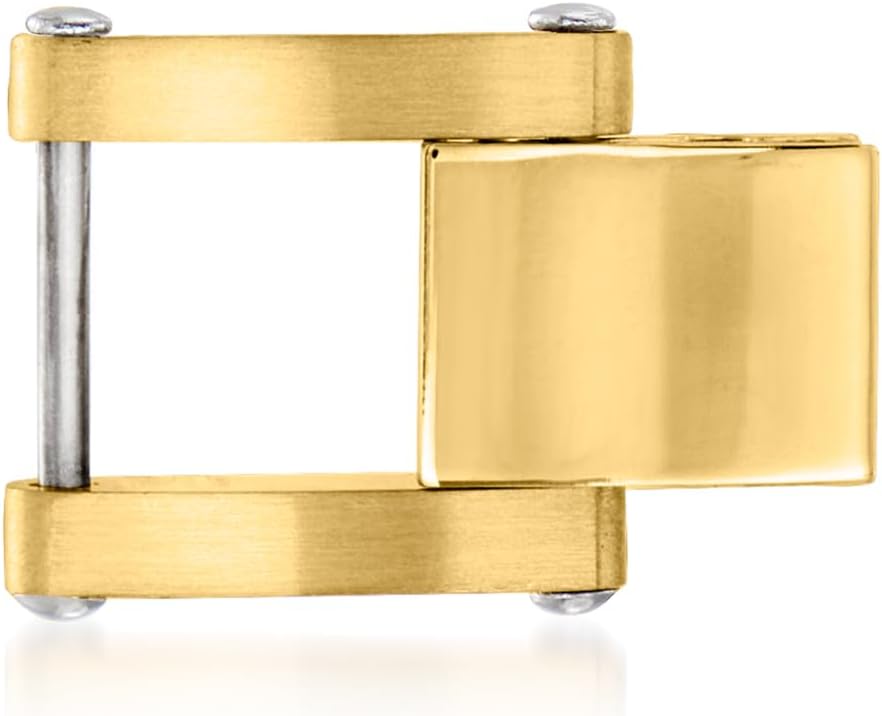 Ross-Simons Men's 18kt Gold-Plated Stainless Steel Link Bracelet. 8.5 inches - Image 3