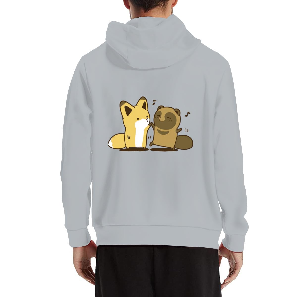 Amazon.co.jp: タヌキとキツネ パーカー メンズ ジップパーカー