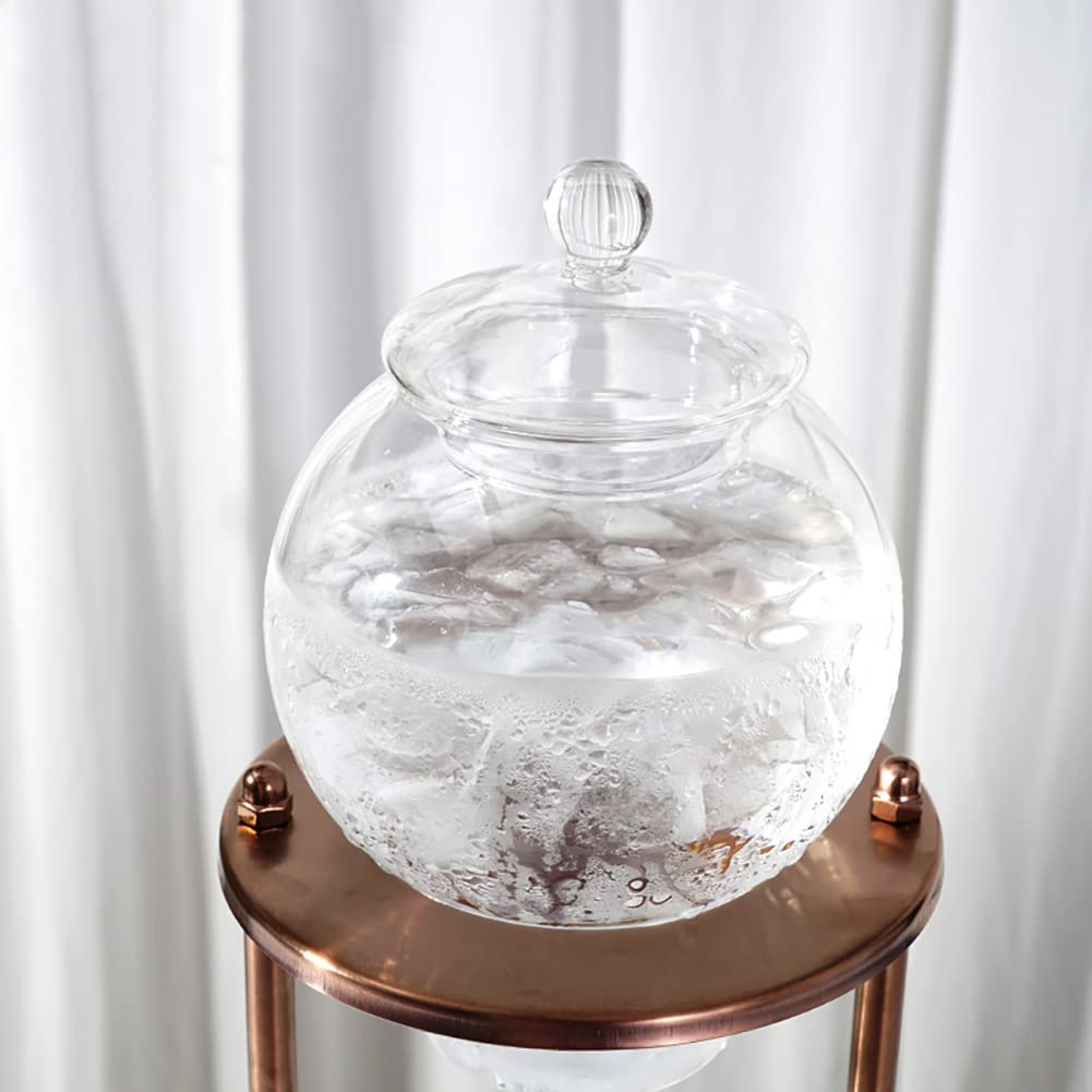 Brew Macchina da caffè (600 ml 4 Tazze) Cold Drip Coffee per Uso Domestico Flusso d'Acqua Regolabile Caraffa in Vetro Borosilicato