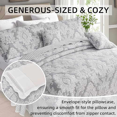 Chiinvent CGSS231101FBA-TEST Oversized King Bedspreads 128X120 Extra Wide Coverlet Sets thumb #4