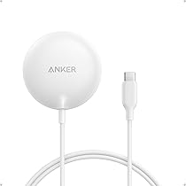 Anker Caricatore Wireless iPhone Magnetico 15W, Certificato Qi2 Pad di Ricarica Wireless Compatibile con MagSafe, per iPhone 17 Pro Max, Serie 16-12, AirPods e Altri (Adattatore non Incluso)