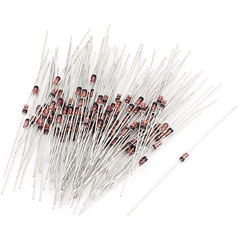 Aexit 100 Pcs 1N4148 DO-35 Glasversiegeltes Kleinsignalschaltendes Schottky-Dioden 75V 150mA Cover