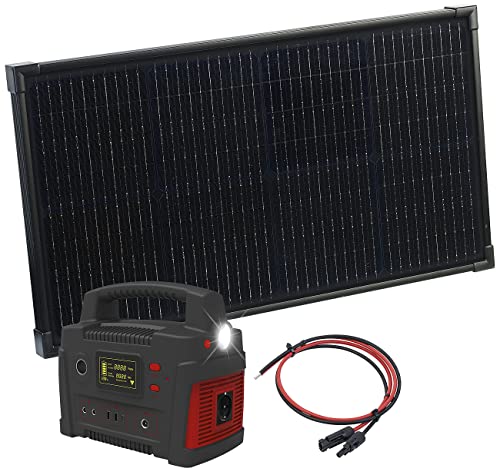 revolt Solar Powerbank Set: Fensterbank-Solarkraftwerk:...