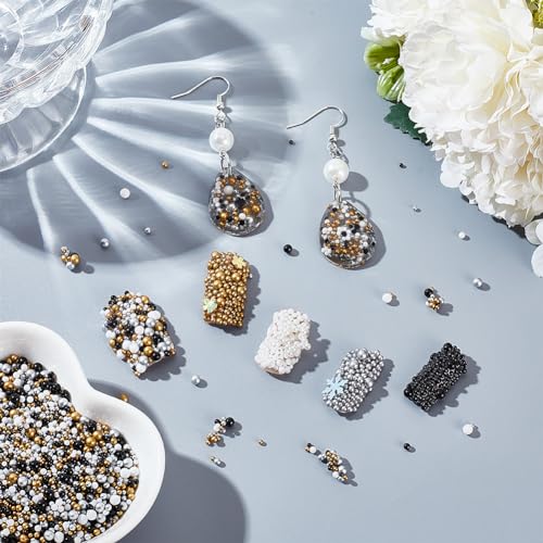 PH PandaHall 200g Resin Bubble Beads 4 Colors (Gold, Black, Silver - Image 3