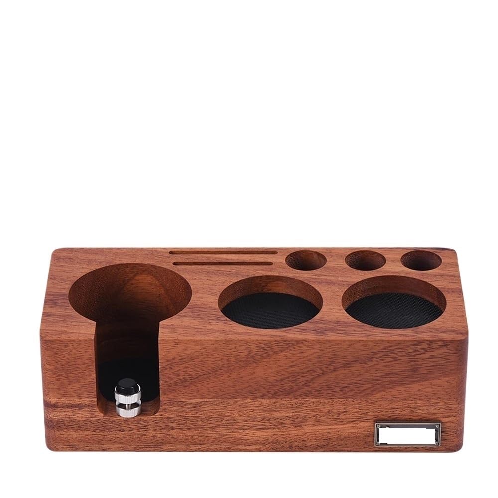 Soporte for apisonador de café, Soporte Multifuncional, Soporte for apisonador de café expreso de Nogal, Soporte for tapete de 54/58 mm, Accesorios for máquinas de café(54MM)