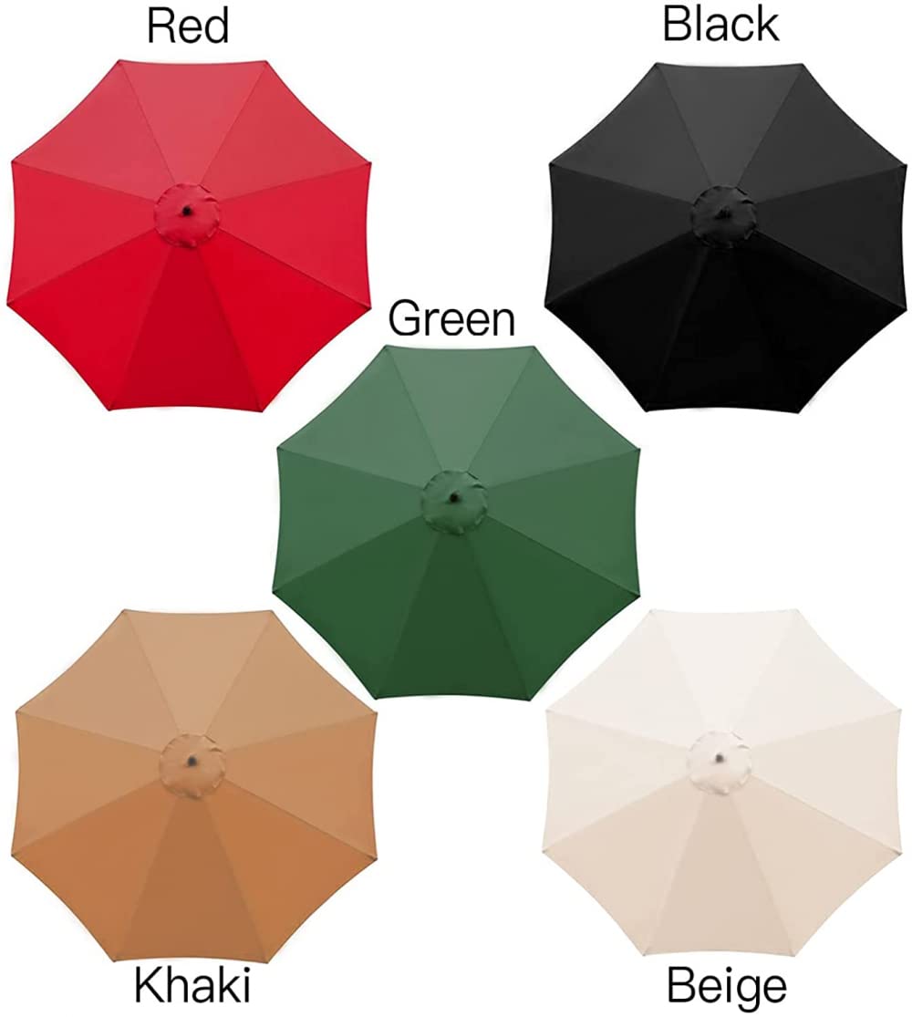 Bâche De Remplacement pour Parasol Déporté 8 Baleines 3m Toile De Rechange pour Parasol Octogonal Protection UV, 8 Points D Accroche pour Pare-Soleil De Jardin pour Terrasse-Green