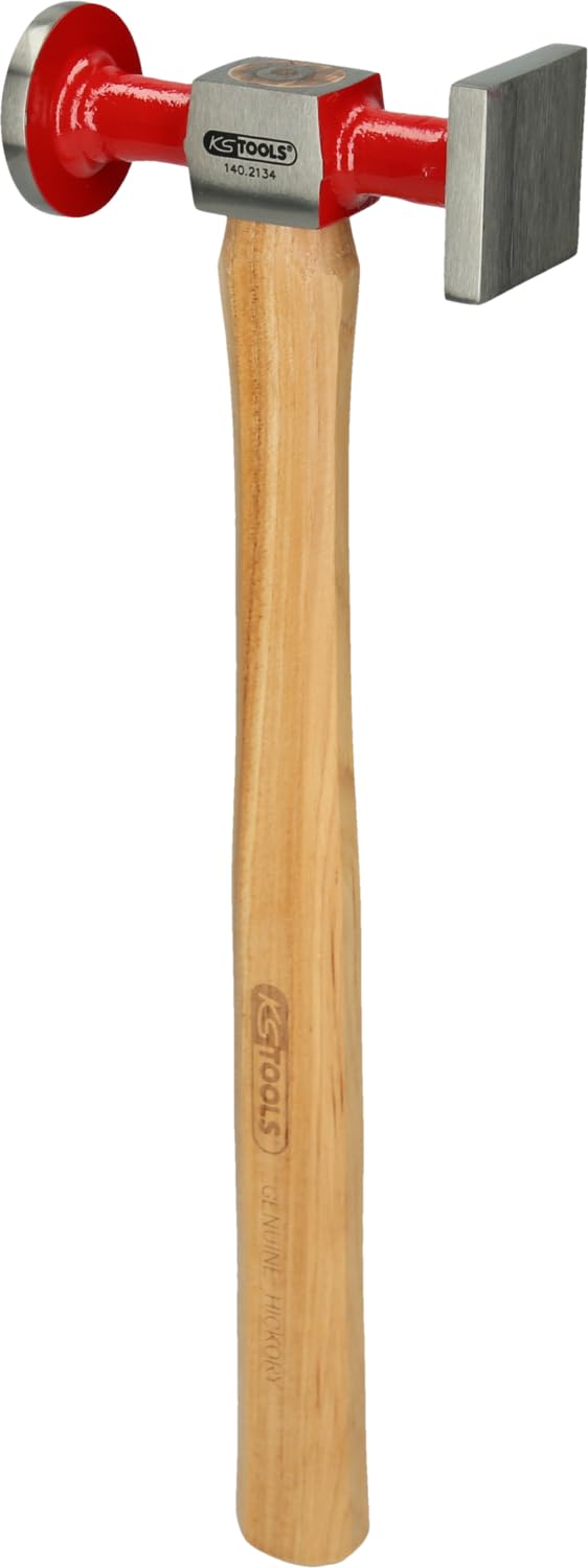 KS Tools 140.2134 Karosserie-Standard-Hammer, groß rund/eckig/gewölbt, 325mm