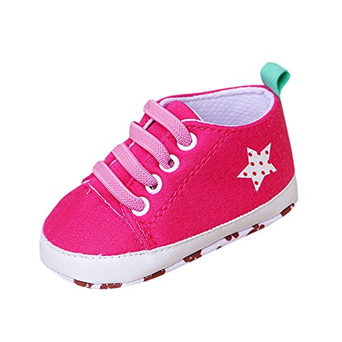EnJoCho Baby Boys Girls Canvas Toddler Sneaker Anti-Slip First Walkers Candy Shoes 0-12 M Newborn Toddler Outdoor Crib Shoes
