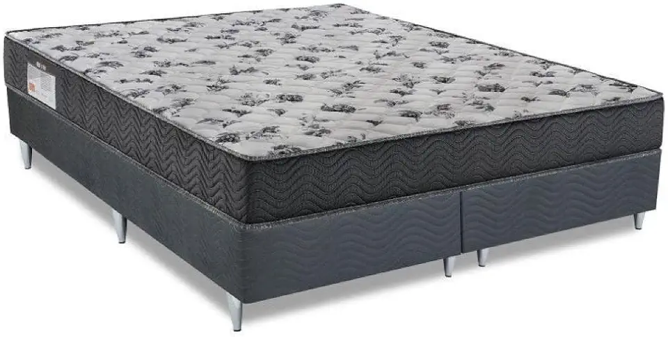 Cama Box Iso D33 Queen Size Ortobom Grafite/Branco