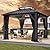 GARTOO 8.5x8.5FT Outdoor Hardtop Gazebo with Double Roof - Heavy-Duty Galvanized Steel Top Gazebo with Breathable Netting & Privacy Curtain for Patio, Porch, Garden, Lawn, Deck, Backyard