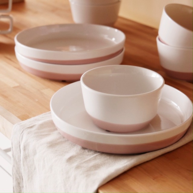 Set de 4 mugs de porcelana rosa Himalaya 17.5 oz miniatura 7