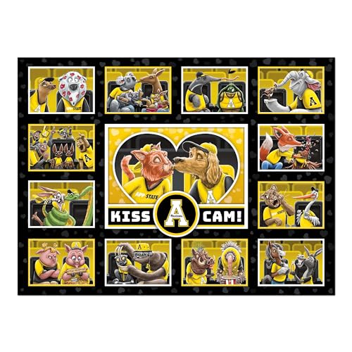 Image of YouTheFan NCAA Appalachian State Mountaineers inchKiss Cam inch 500 Puzzle | 500 Pieces, 15 inch X 20 inch Size, Original Artwork, Humorous Illustrations, Officially Licensed, Fun Fan Gift