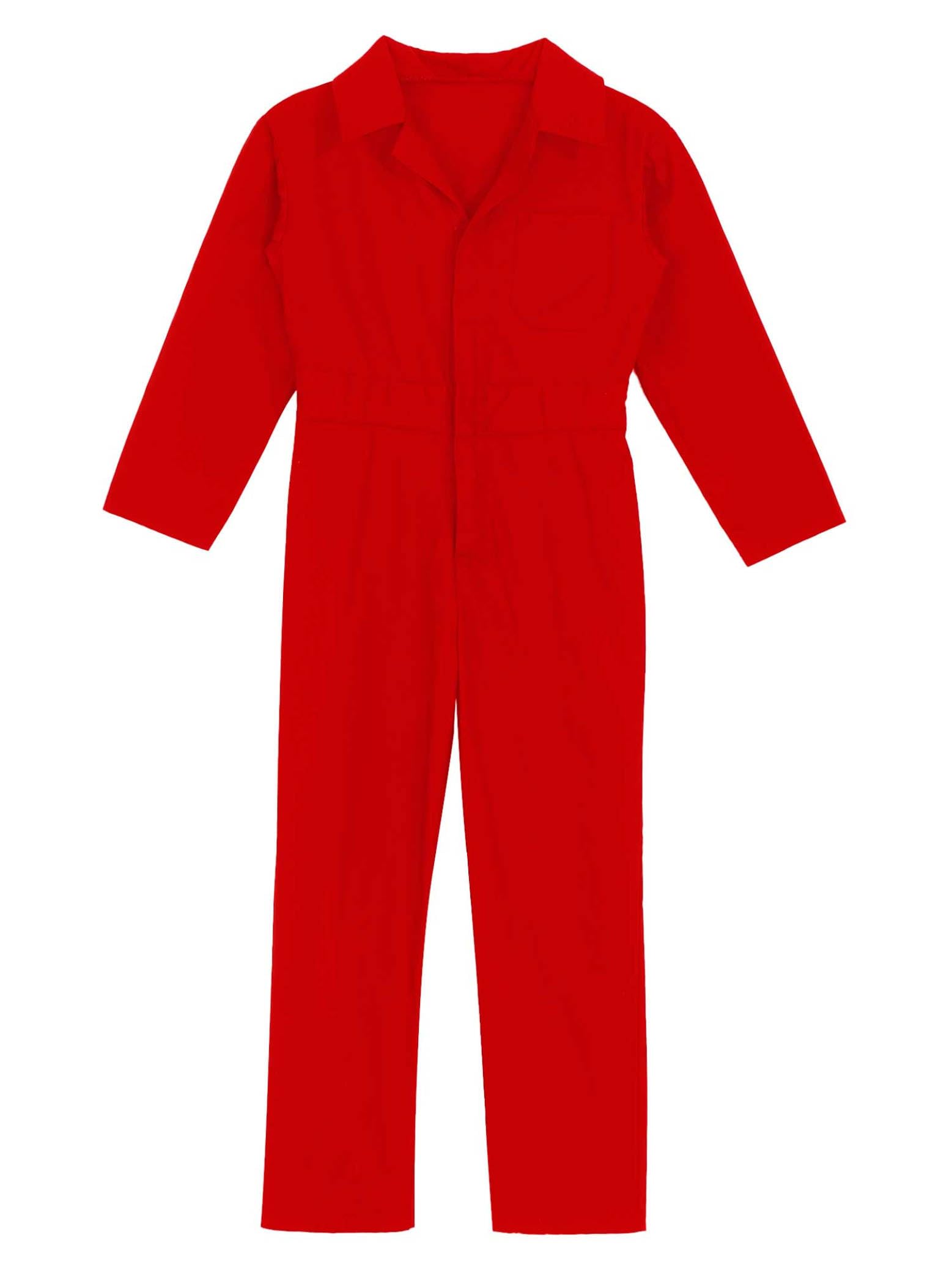 Combinaison Travail Salopette de Travail Enfant Garçon Fille Uniforme Unisexe Zippé 5-16 Ans