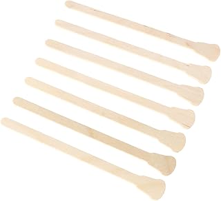 WOONEKY 100 Pçs Espátula De Madeira Para Depilação Aplicador De Cera De Madeira Bastões De Cera Espátula De Cera De Bambu Espátulas De Depilação Espátula Conjunto De Cera De Depilação