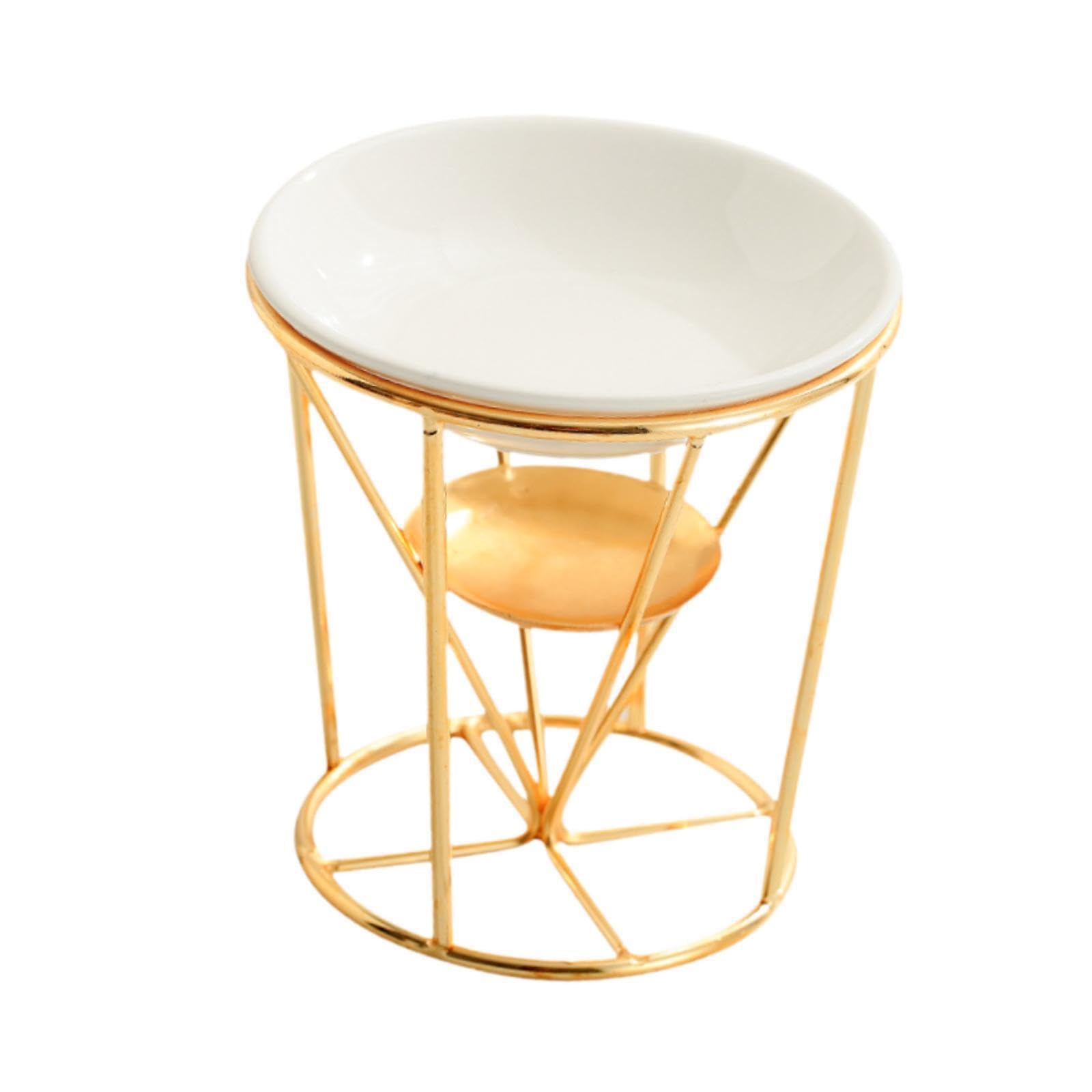 Zambuph Contemporary Essential Oil Burner Diffuser Aroma Oil Warmer Stylish Tealight Candle Holder With Unique Ceramic Bowl Gift Scented Melt Burner
