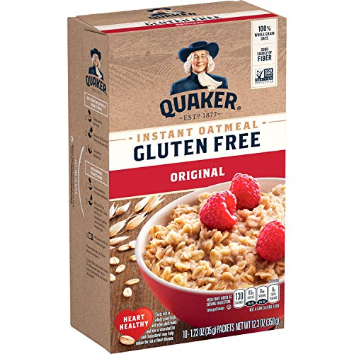 Image of Quaker Instant Oatmeal, Gluten Free Original, Breakfast Cereal, 10 Packets