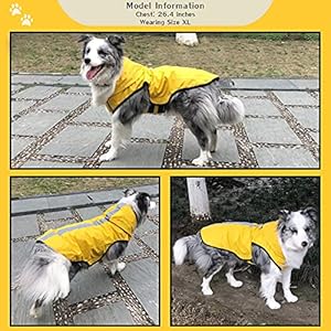 Dog-Raincoat-Waterproof-Lightweight-Rain-Jacket-Pet-Poncho-with-Reflective-Safety-Strip-Leash-Hole-Dog-Hoodie-for-Small-Puppy-Medium-Dogs-Yellow-XL - Cucciolini Doodles   Dog-Raincoat-Waterproof-Lightweight-Rain-Jacket-Pet-Poncho-with-Reflective-Safety-Strip-Leash-Hole-Dog-Hoodie-for-Small-Puppy-Medium-Dogs-Yellow-XL