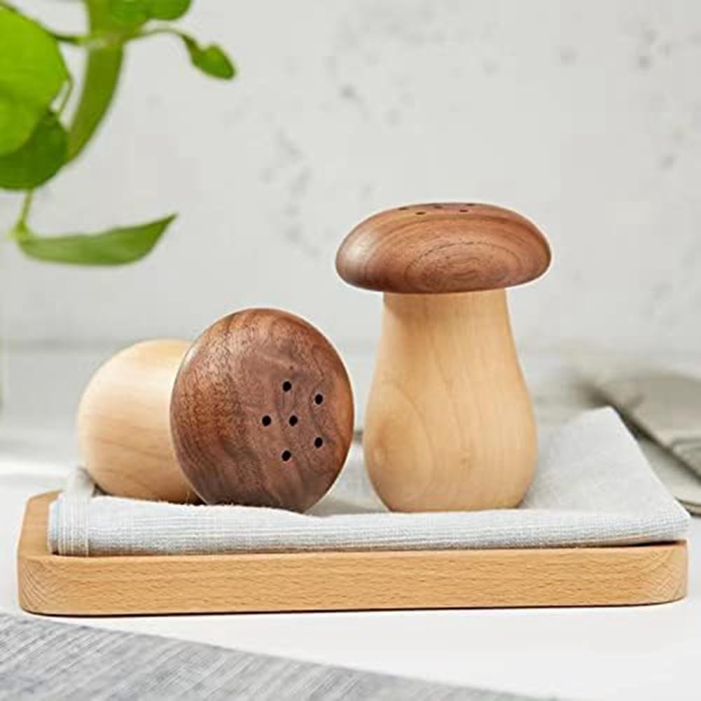 Dispenser Porta Stuzzicadenti In Legno A Forma Di Fungo – Contenitore Per Cucina, Tavolo, Ristorante – Design Vintage