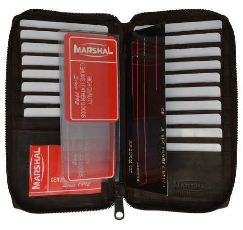 MARSHAL Credit Card Holder Tall Wallet With All Around Zipper2
