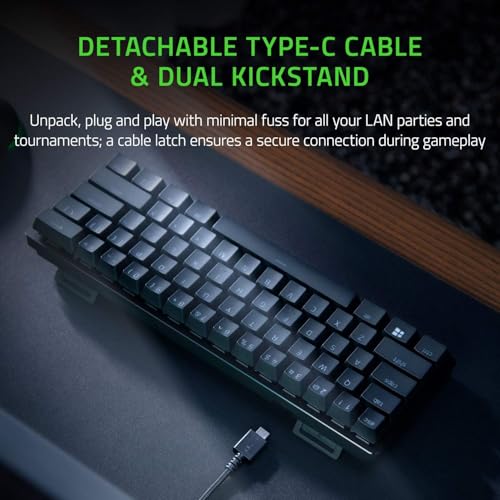 Image of Razer Huntsman Mini Smartchoice Gaming Keyboard, Linear Optical Red Switches, 60% Compact Design, RGB Customizable Backlighting, High-Speed Optical Actuation, Durable PBT Keycaps, Wired USB, Black