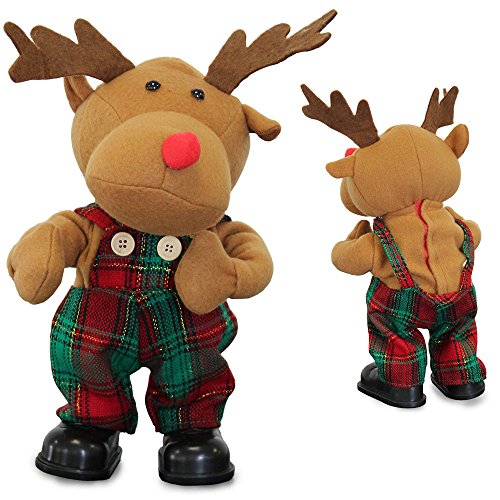 Lux.pro] Renna Che Canta e Balla 30 cm x Ø 15 cm