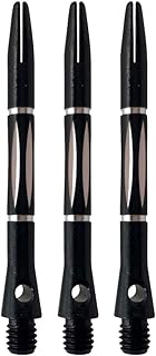 TX NIÑA 9pcs Profesionales 2BA Aluminio Dart Ejes Colorido Dardo Accesorios 45mm Negro Rojo Verde Azul Púrpura (Color : Black)