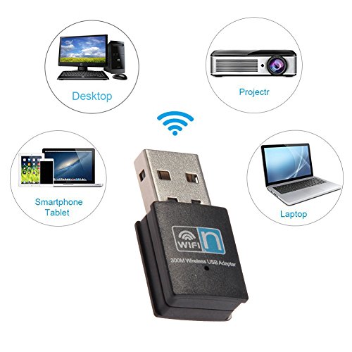 Lotekoo 4328607352 300Mbps Usb Wifi Adapter, Lotekoo Wireless Lan Network Card Adapter Wifi Dongle For Desktop Laptop Pc Windows 10 8 7 Xp Mac Os thumb #5