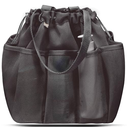 Bolsa de Ducha de Malla, Cesta de Ducha de Malla, Bolsa de Organización de Malla, Bolsa de, Ducha Portátil Organizador para Acampar, Ducharse, Nadar, Hacer Ejercicio, Gran Capacidad (B)