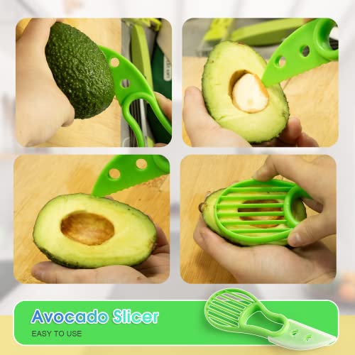 Herb Scissors For Kitchen, Augvo Leaf Herb Stripper Stainless Steel 5 Blade Kitchen Shears Fruit Peeler Green Onion Slicer Potato Cutter For Chopping Chive, Vegetables, Salad, Parsley, Herb Tool Set #TOP5