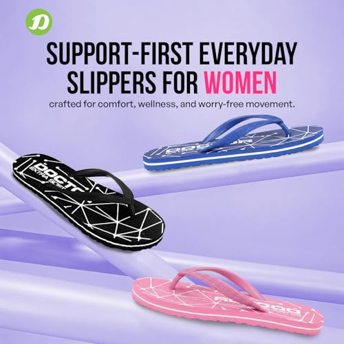 Image of DOCTOR EXTRA SOFT Women's Orthopedic and Diabetic Comfort Ortho Care, Bathroom Rubber Flip-Flops and House Slipper [OR-D-02]