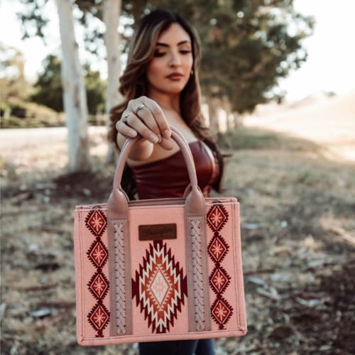 Image of Montana West X Wrangler Tote Bag for Women Boho Aztec Shoulder Purse Top Handle Satchel Handbag