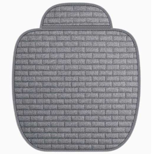 Cuscino Sedile Auto Anteriore Cuscini Sedili Anteriori Universale Protezione Sedili Auto Antiscivolo e Traspirante 60×40CM (2, Grigio)