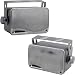 Pyle 3-Way Waterproof Marine Box Speakers - 9cm, 200-Watt Dual Indoor Outdoor Speaker System - Weatherproof/Waterproof Outdoor Speaker - Home, Boat, Pool, Patio Indoor Outdoor Use (Silver)