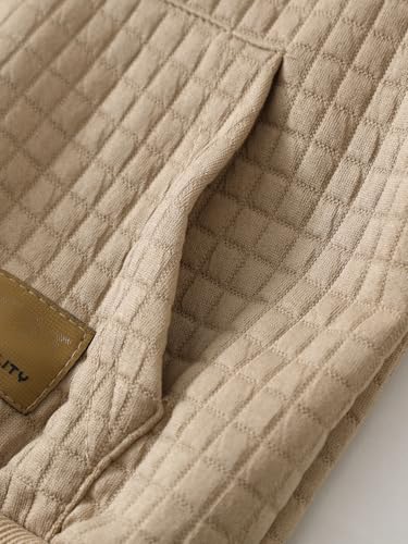 Boys Hooded Sweatshirts Waffle Knit Colorblock Pullover Hoodies Casual Sweatshirt 4-12 Years3