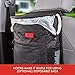 Lusso Gear Spill-Proof Car Trash Can - 2.5 Gal Gray Round - Removable Leak-Proof Liner & Flip-Top Lid - Hanging Trash Can & Trunk Organizer for SUV - Travel & Camping