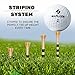 SAPLIZE Golf Tees Bamboo Tees, Pack of 100 (3-1/4
