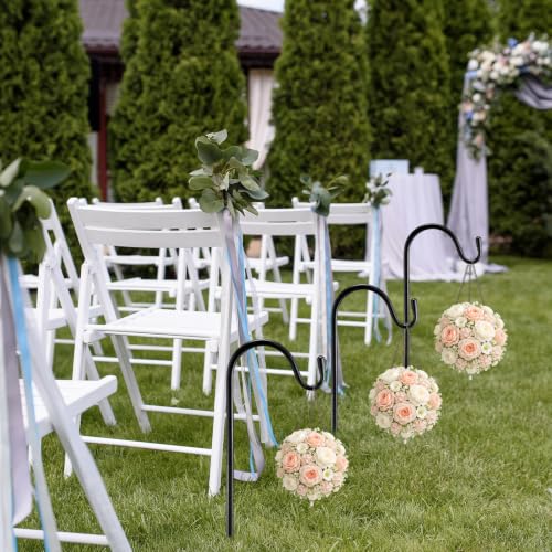 Image of 30 Pcs 15 Inch Shepherd Hook for Outdoor Adjustable Bird Feeder Pole