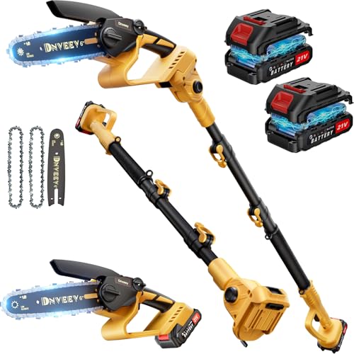 Snoonwee Cordless Pole Saw & Mini Chainsaw, 2-in-1 Lightweight Electric Pole Saw for Tree Trimming,...